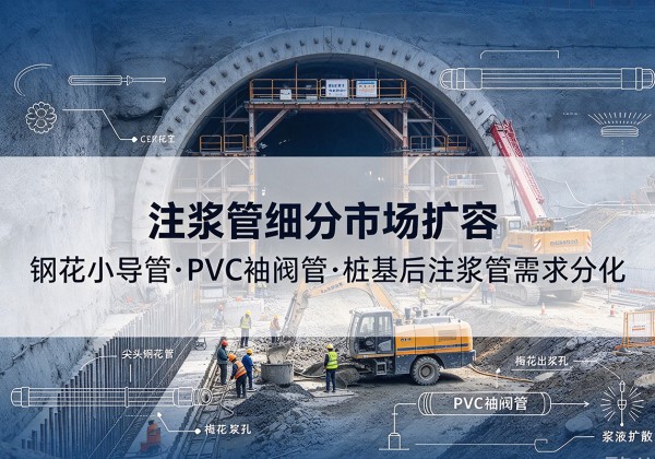 陆良注浆管细分市场扩容，隧道钢花小导管、PVC 袖阀管、桩基后注浆管需求分化